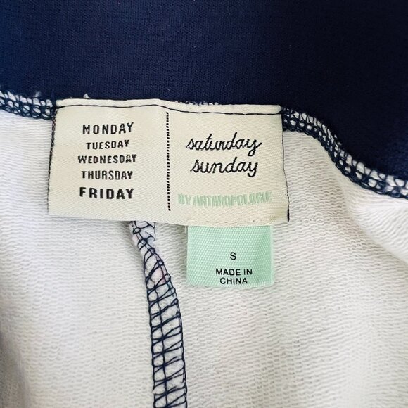 Saturday Sunday Anthropologie Jogger Pant Purple Blue Pink Terry Zip Small S - Picture 6 of 9